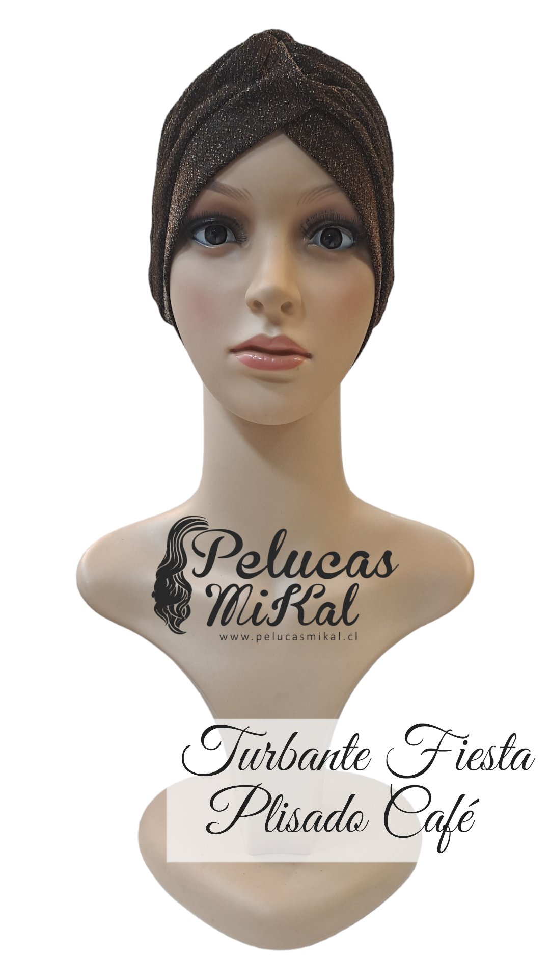Turbante Fiesta Plisado Café