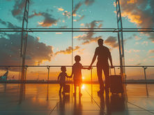 family at airport