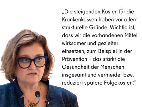 Ina Czyborra äußert sich zu den steigenden Kosten der GKV