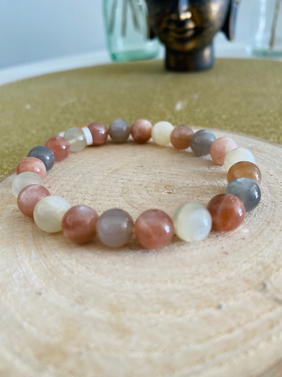 Miniature : Bracelet Pierre de Lune Multicolore 8mm
