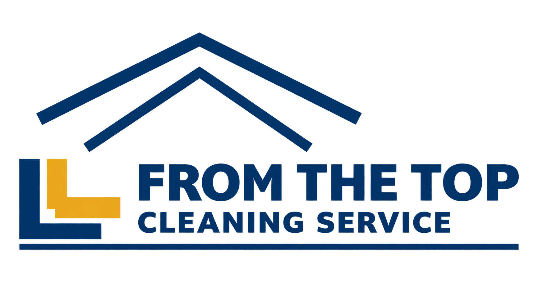 From The Top Cleaning Service — navy rooflines and gold corner emblem