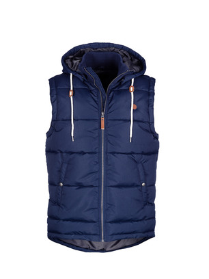 Padded vest with hood