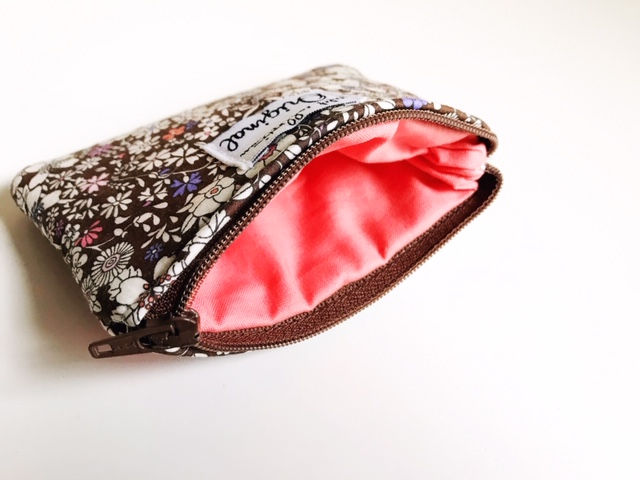 Thumbnail: brown floral coin purse wallet interior view