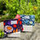 Thumbnail: corduroy wallet- purple and red floral print