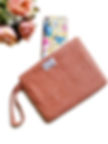 Thumbnail: wool herringbone tweed phone wristlet