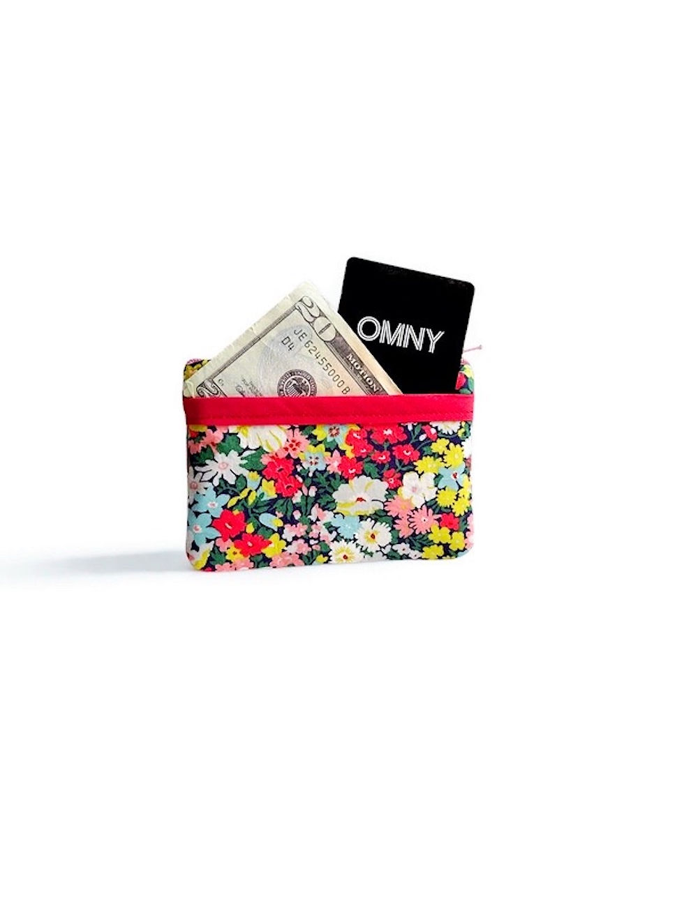Thumbnail: meadow flowers small card wallet back pocket with cash and credit card