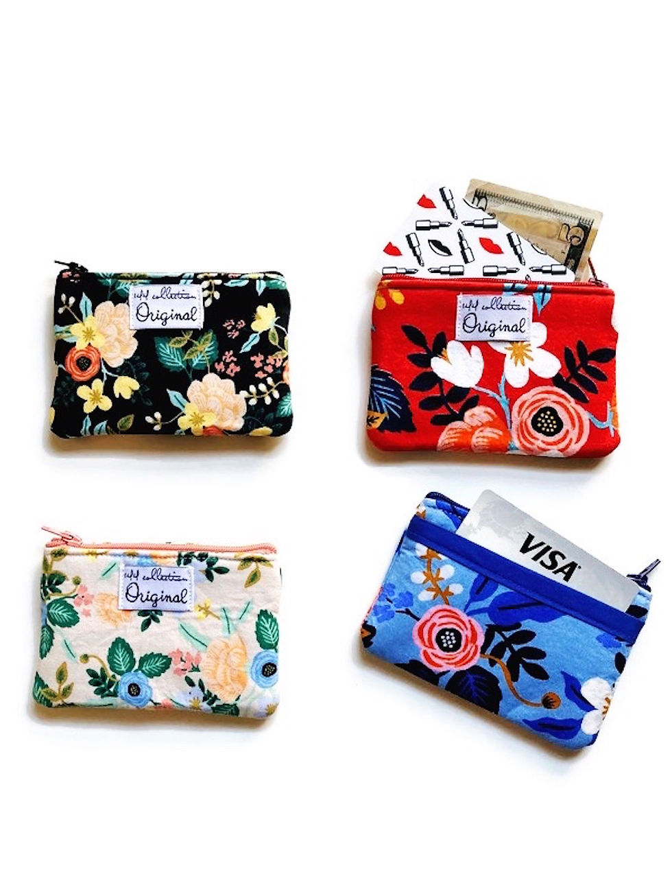change purses - floral prints rifle paper co fabric