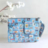fabric wristlet- travel stamps