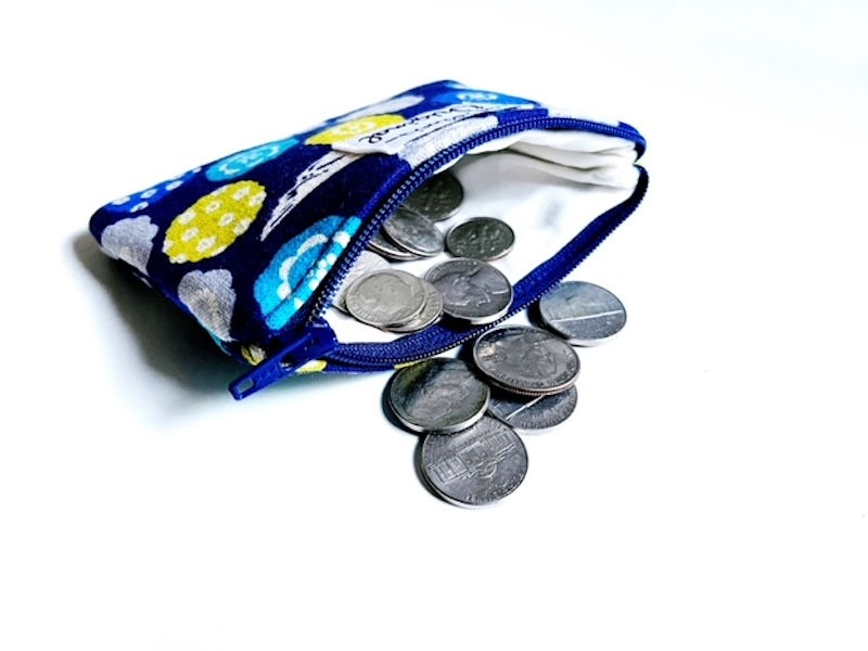 Thumbnail: blue birds small change purse