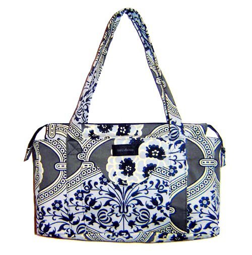 Handmade bag - Grey Floral Print