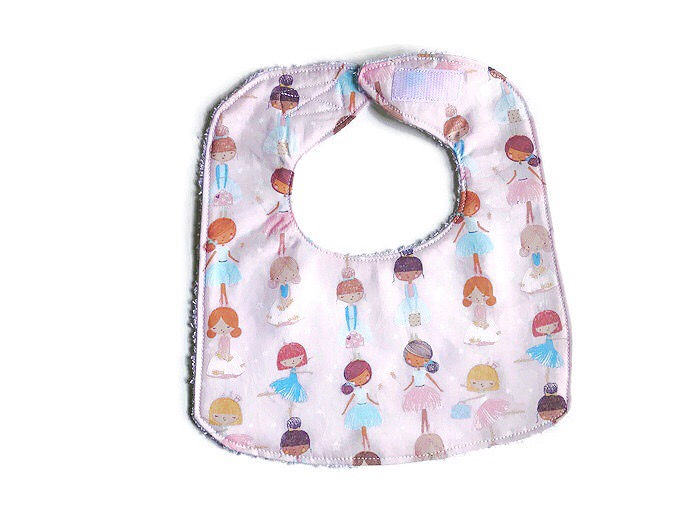 Baby Girl Bib Ballerina Print Fabric
