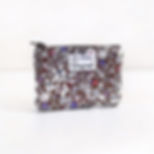 brown floral coin purse wallet with zipper closure