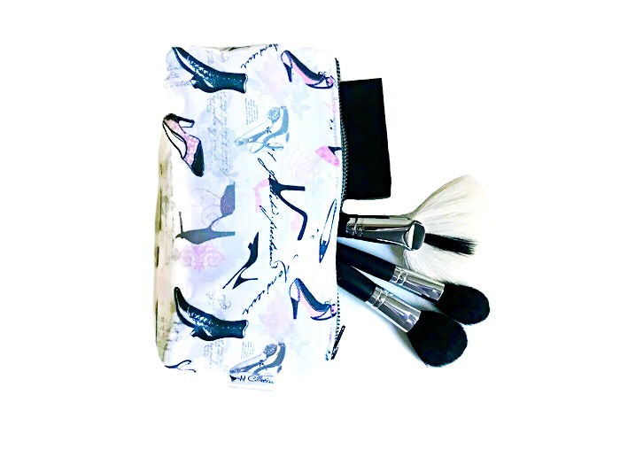 Thumbnail: Handmade Vintage Shoes Makeup Bag side view
