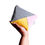 Thumbnail: fabric cosmetic bag - color block pink and yellow