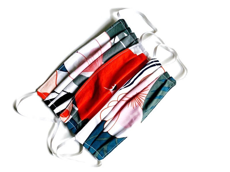 cotton masks -begonias