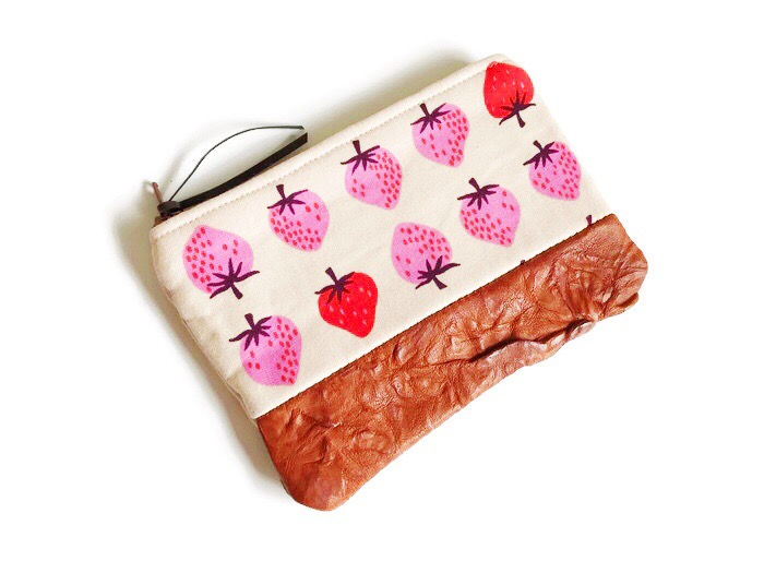 strawberry coin purse