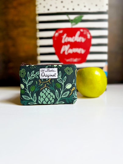 best-small-teacher-gifts-dark-green-floral-coin-purse.JPG