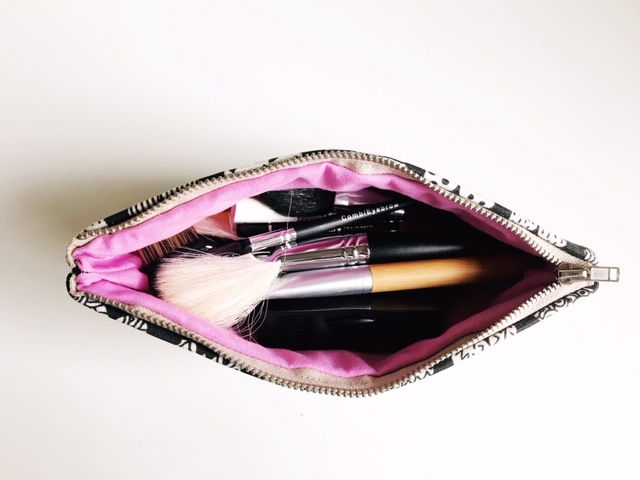 girlfriend gifts- hearts makeup bag