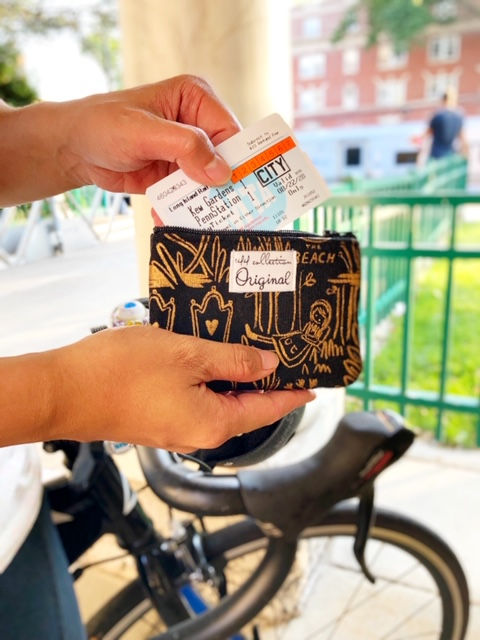 change purse - metallic gold and black rifle paper co fabric