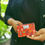 Thumbnail: small coin wallet for women with red floral print