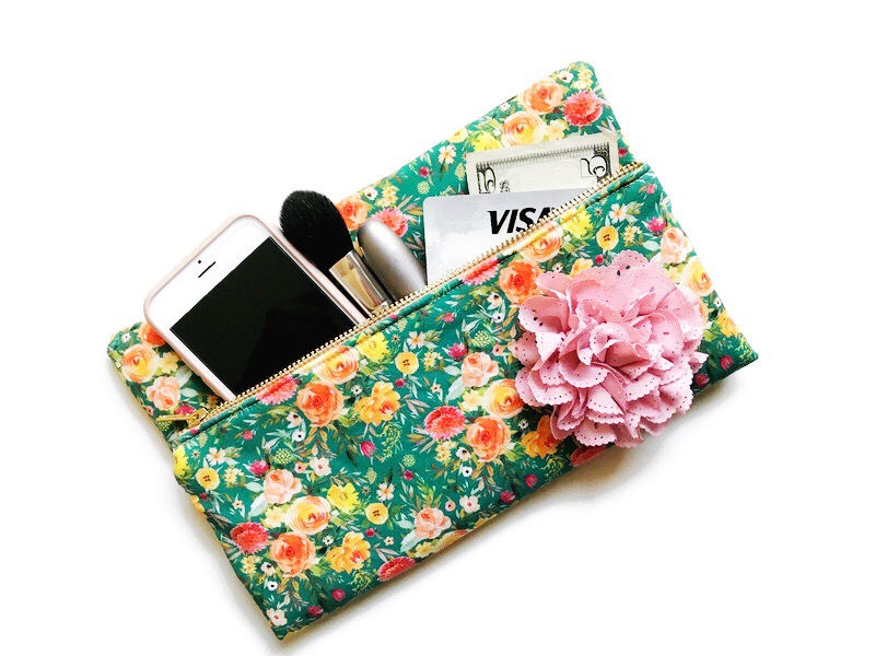 Green Gifts For Her - Foldover Clutch Bag