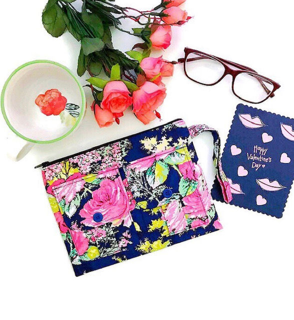 Handmade Card Making - Wristlet Wallet Blue