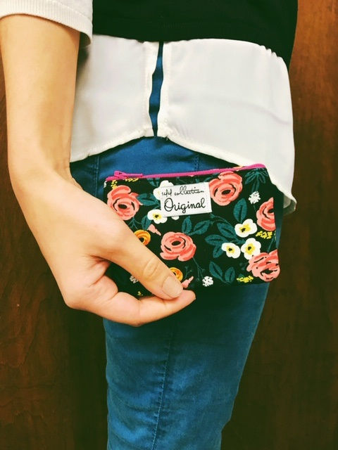 Change Purse - Rifle Paper Co Fabric Rose Print