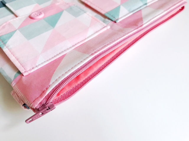 Thumbnail: Triangles Abstract Wristlet Wallet Inside View
