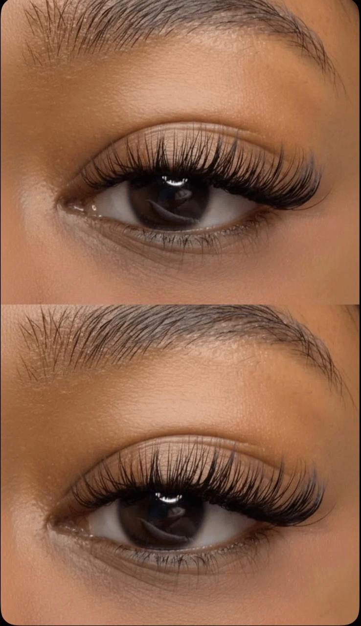 Eye with installed lashes