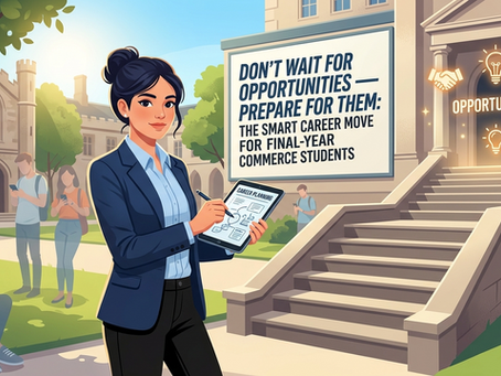 Don’t Wait for Opportunities — Prepare for Them: The Smart Career Move for Final-Year Commerce Students.