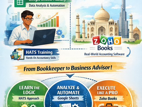 Why Every Aspiring Accountant Must Master Google Sheets — And How HATS + Zoho Books Creates a Killer Career Combination.