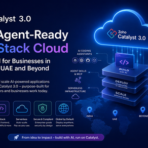 Zoho Catalyst 3.0: The Agent-Ready Full-Stack Cloud, Explained for Businesses in India, the UAE and Beyond.