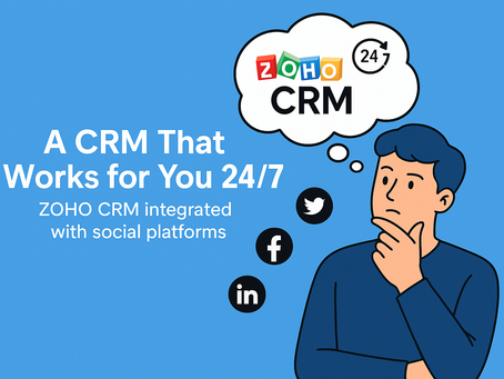 A CRM That Works for You 24/7: Why ZOHO CRM Is the Ultimate Marketing Engine When Integrated with Social Platforms.