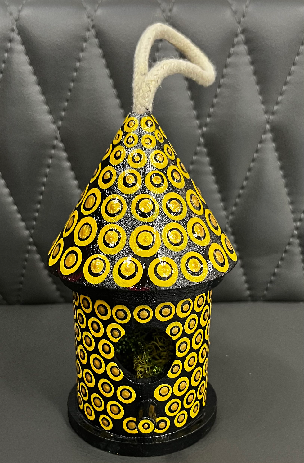 Thumbnail: Polk-a-dot Bird House by Irma Ward