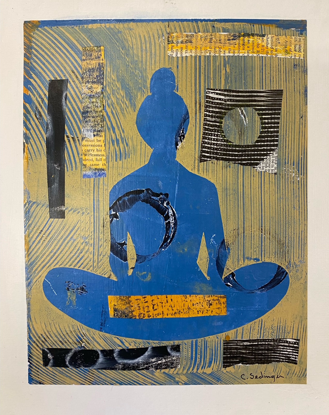 2/21 Gelli Printing 1 by Carolyn Sedinger