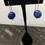 Thumbnail: #220 Lapis Coin earrings in 14kt gold fill by Kathryn Boulet