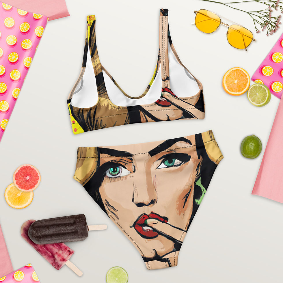 Thumbnail: Cool Naught Couple Recycled high-waisted bikini