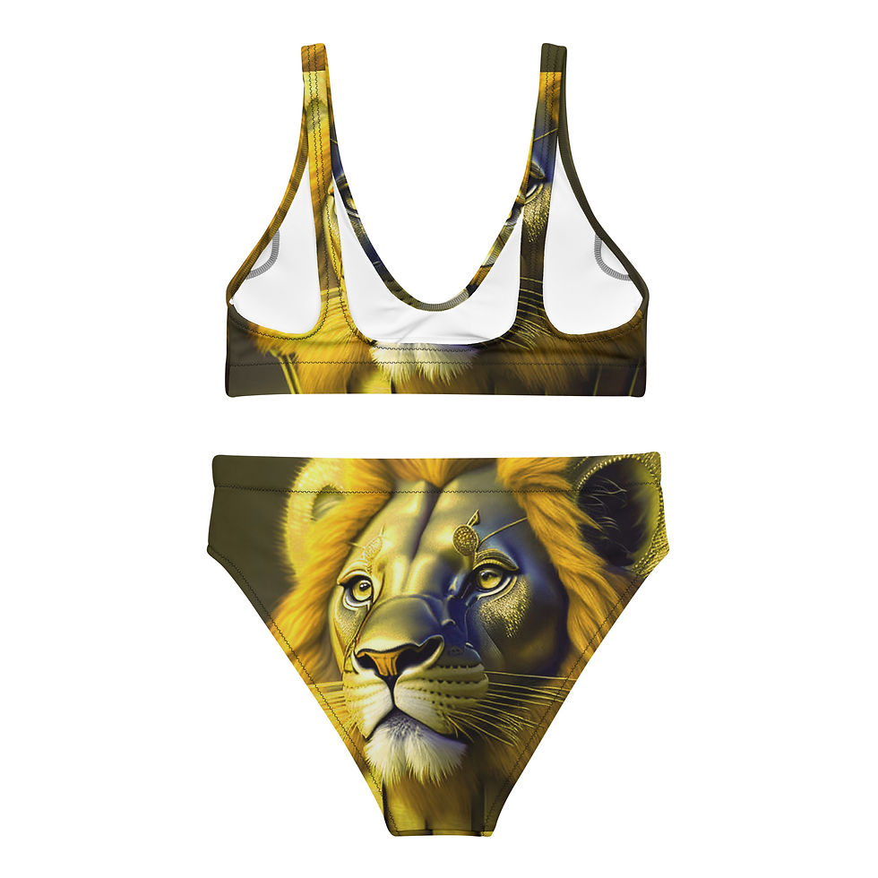Thumbnail: LION CAKE YELLOW High-Waisted Bikini