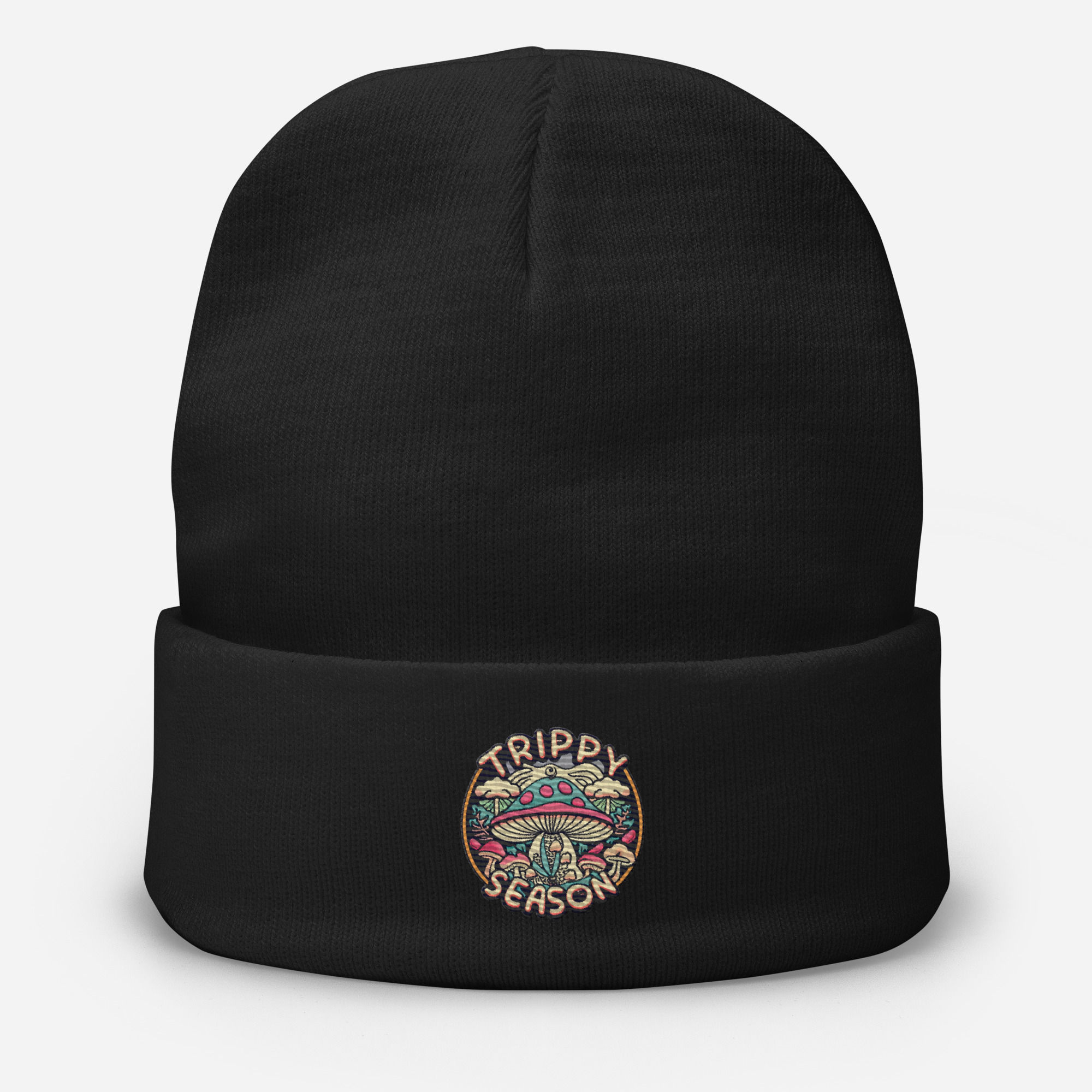 Trippy Trip Black Beanie