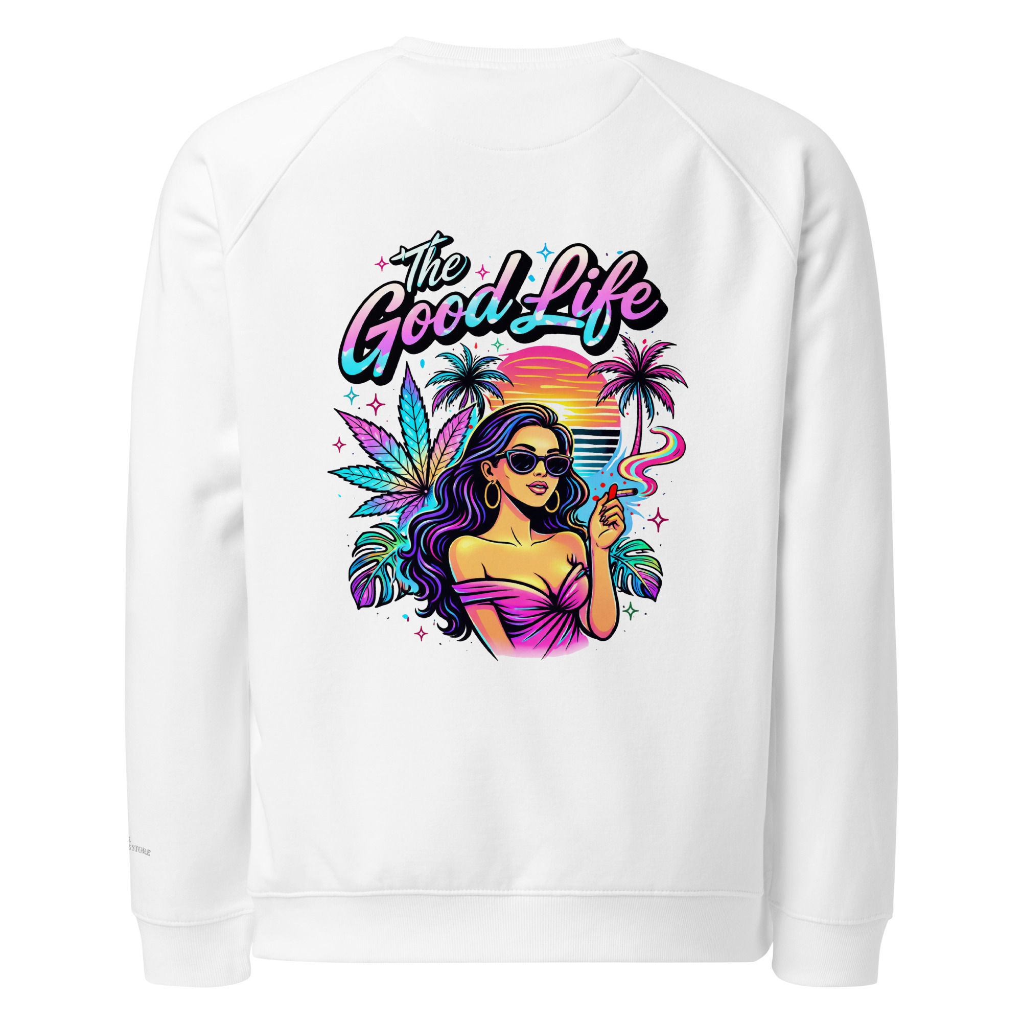 The Good Life Full Colour Image White Sweatshirt