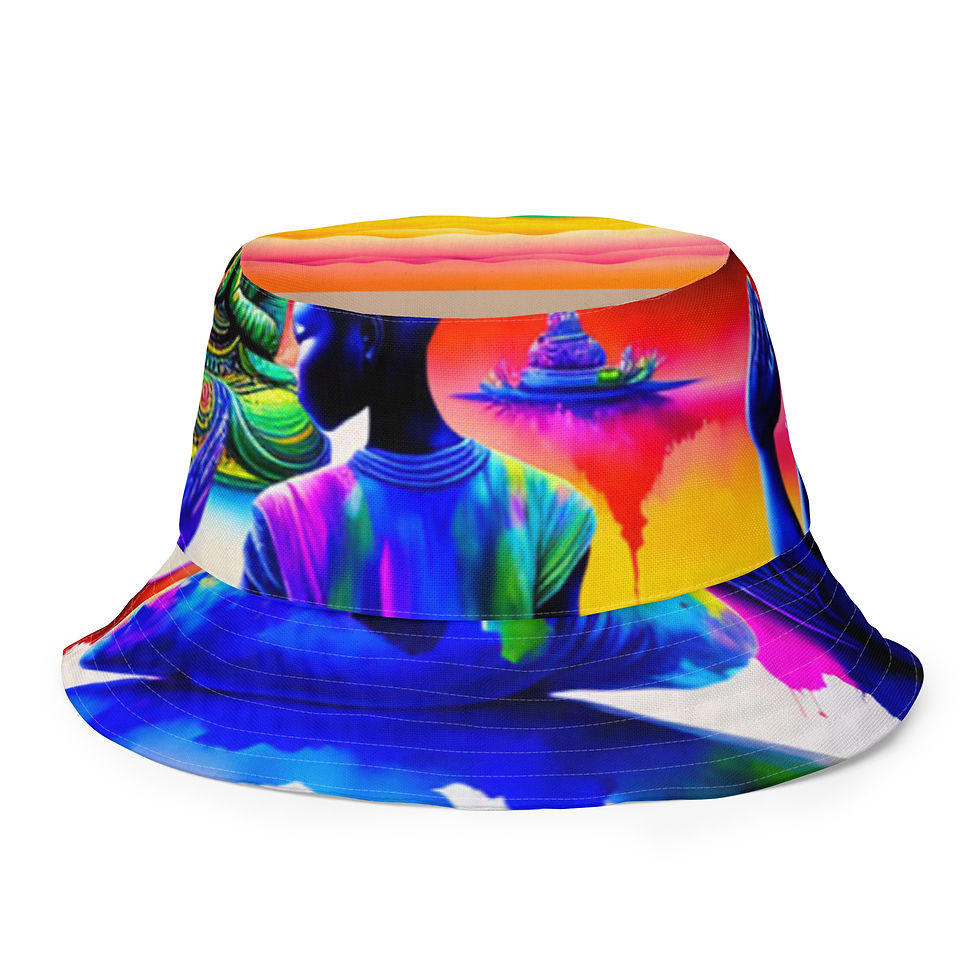 Thumbnail: African Children Meditating Reversible bucket hat