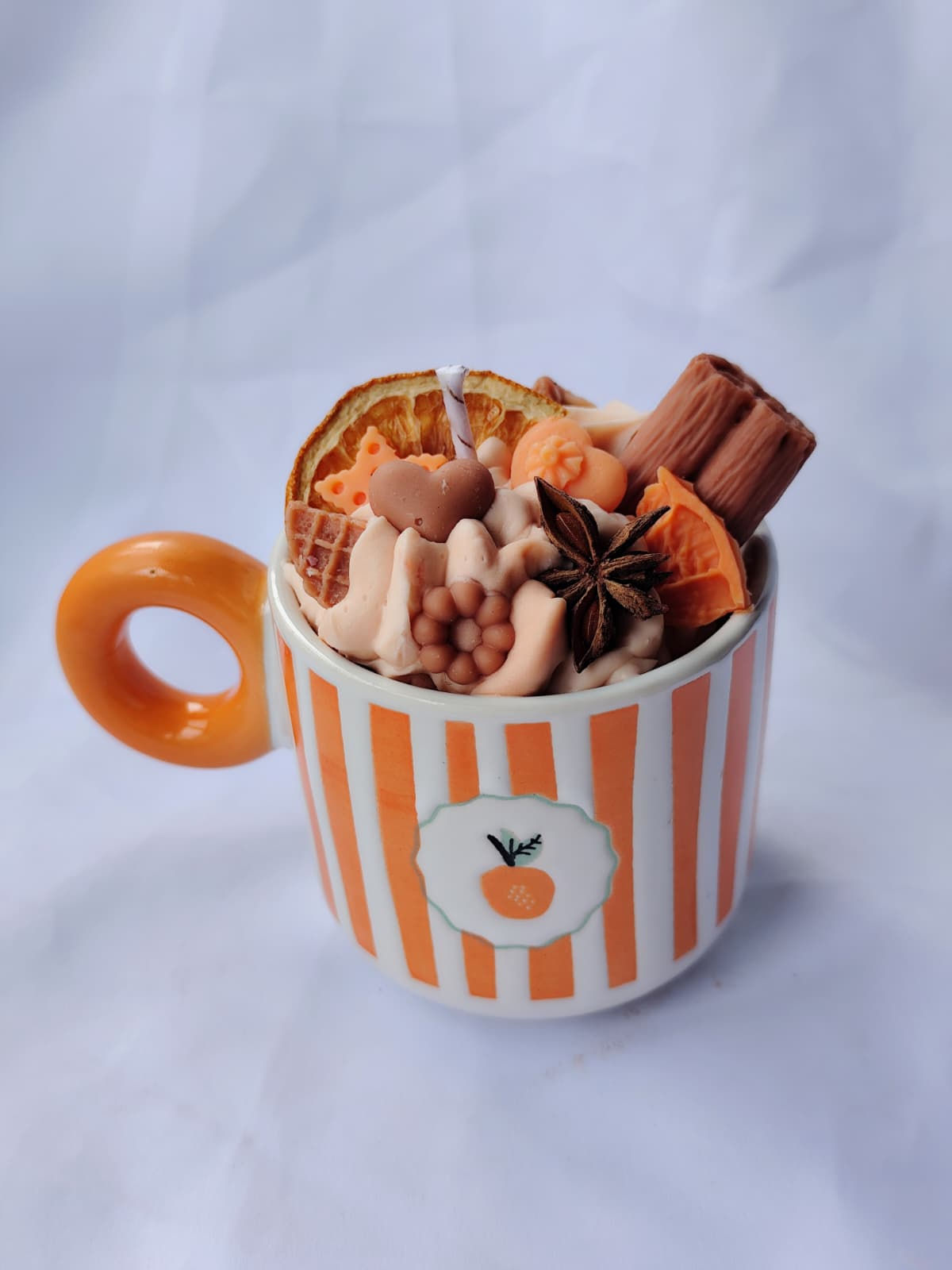 Vela pequeña Naranja y Canela