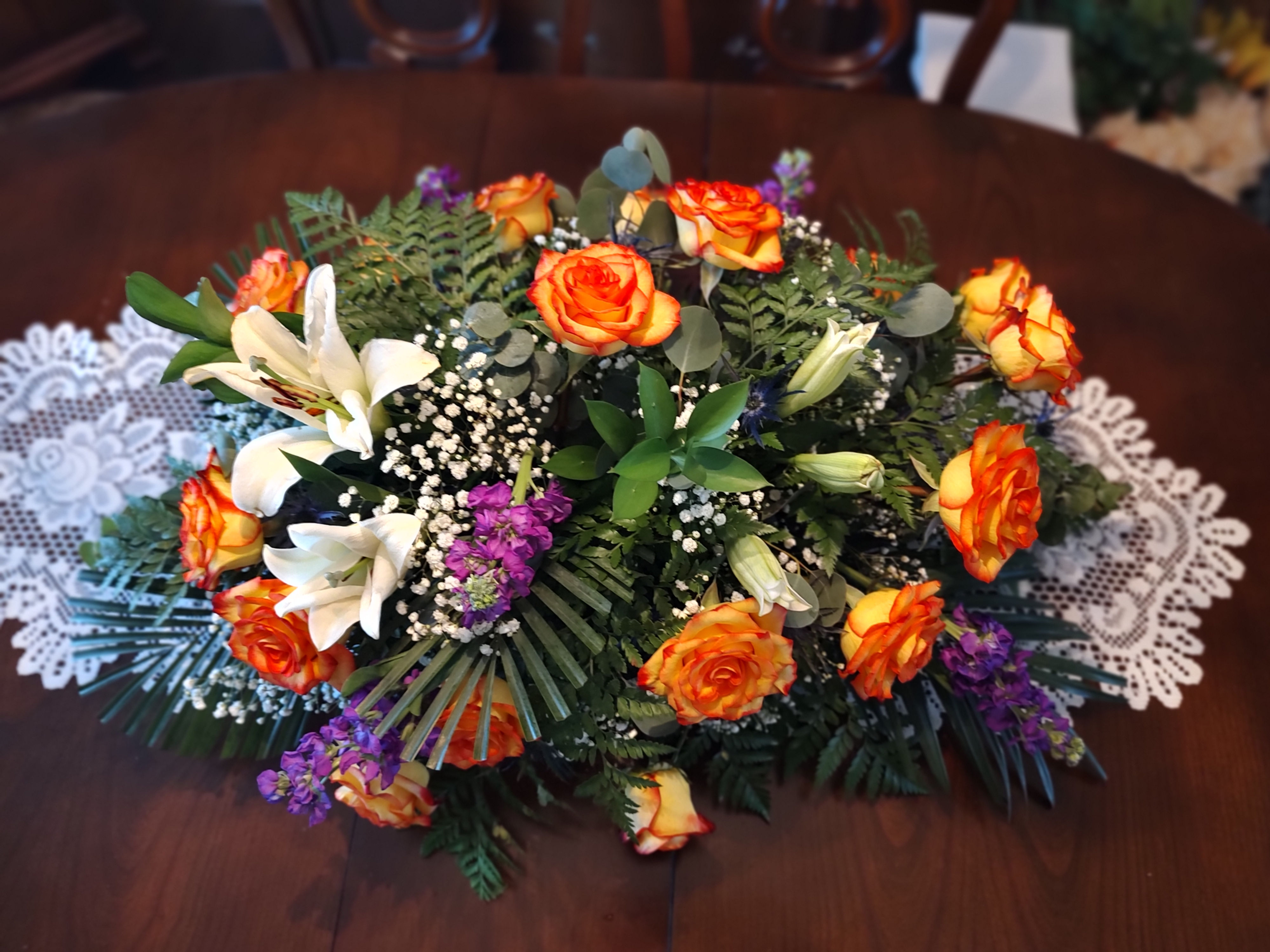Half-Casket Cover With Roses