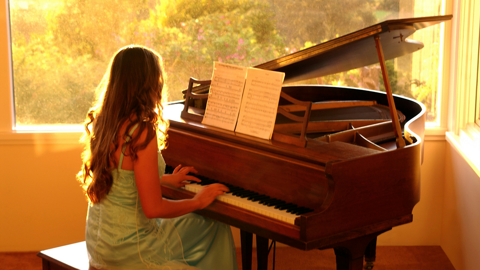 Girl playing piano
