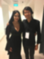 Me and Morticia Addams