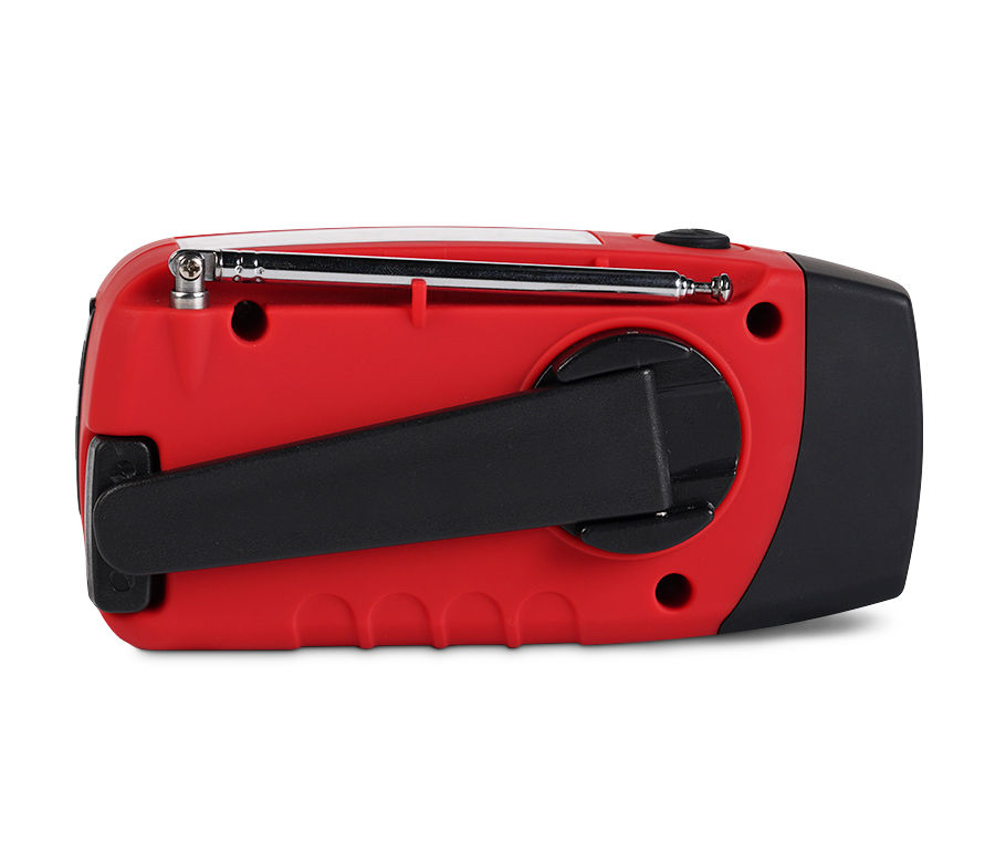 Thumbnail: portable small hand crank solar charger flashlight emergency am/fm radio