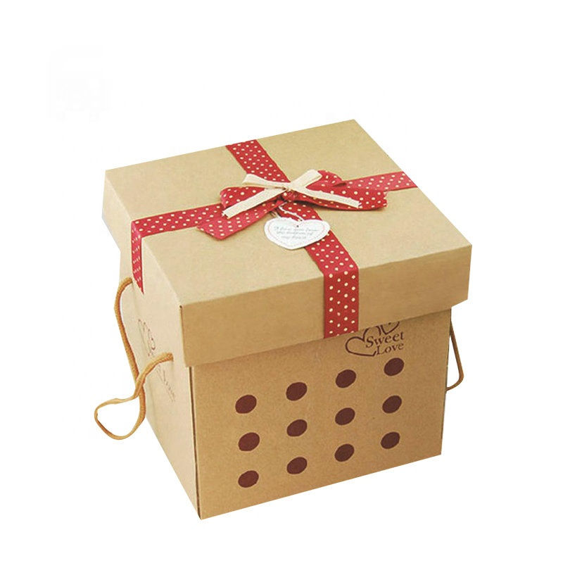 Thumbnail: Custom Logo Printed Empty Small Packaging Gift Box With Ribbon
