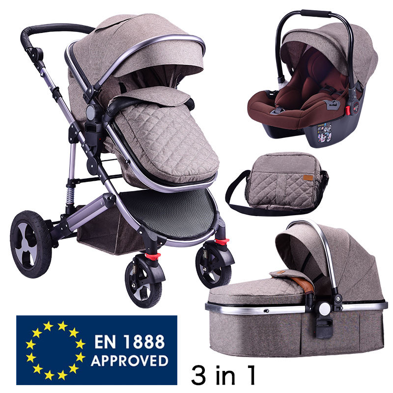 Thumbnail: landscape baby stroller 3 in 1 pram car seat
