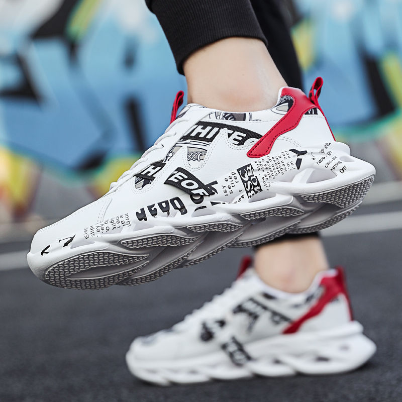 Thumbnail: Autumn Low Lace-up Sports Shoes Light Breathable Men Running Shoes