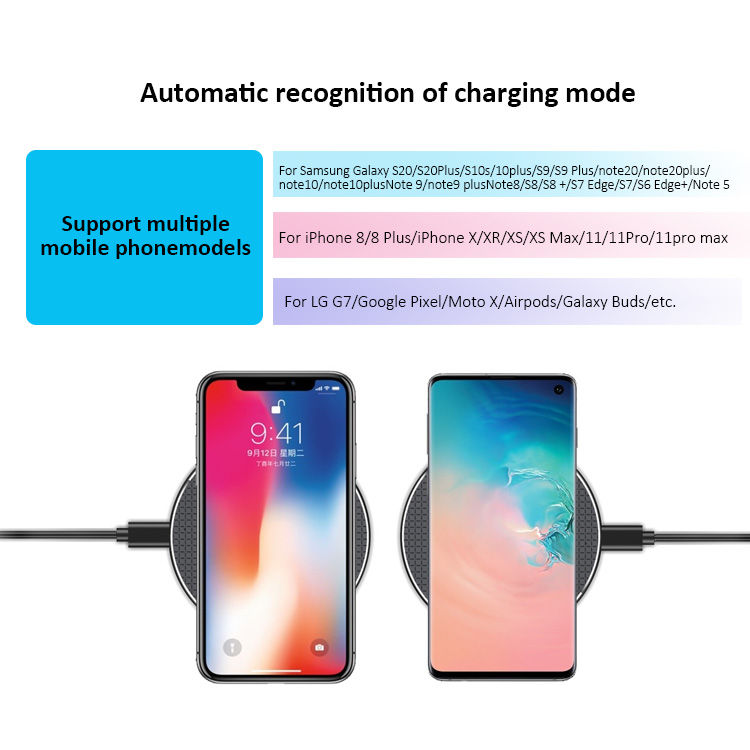 Thumbnail: Qi Wireless Charging Charger Pad, Universal 10w Fast Qi Wireless Charger
